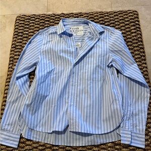 Frank & Eileen Light Blue and White Striped Shirt